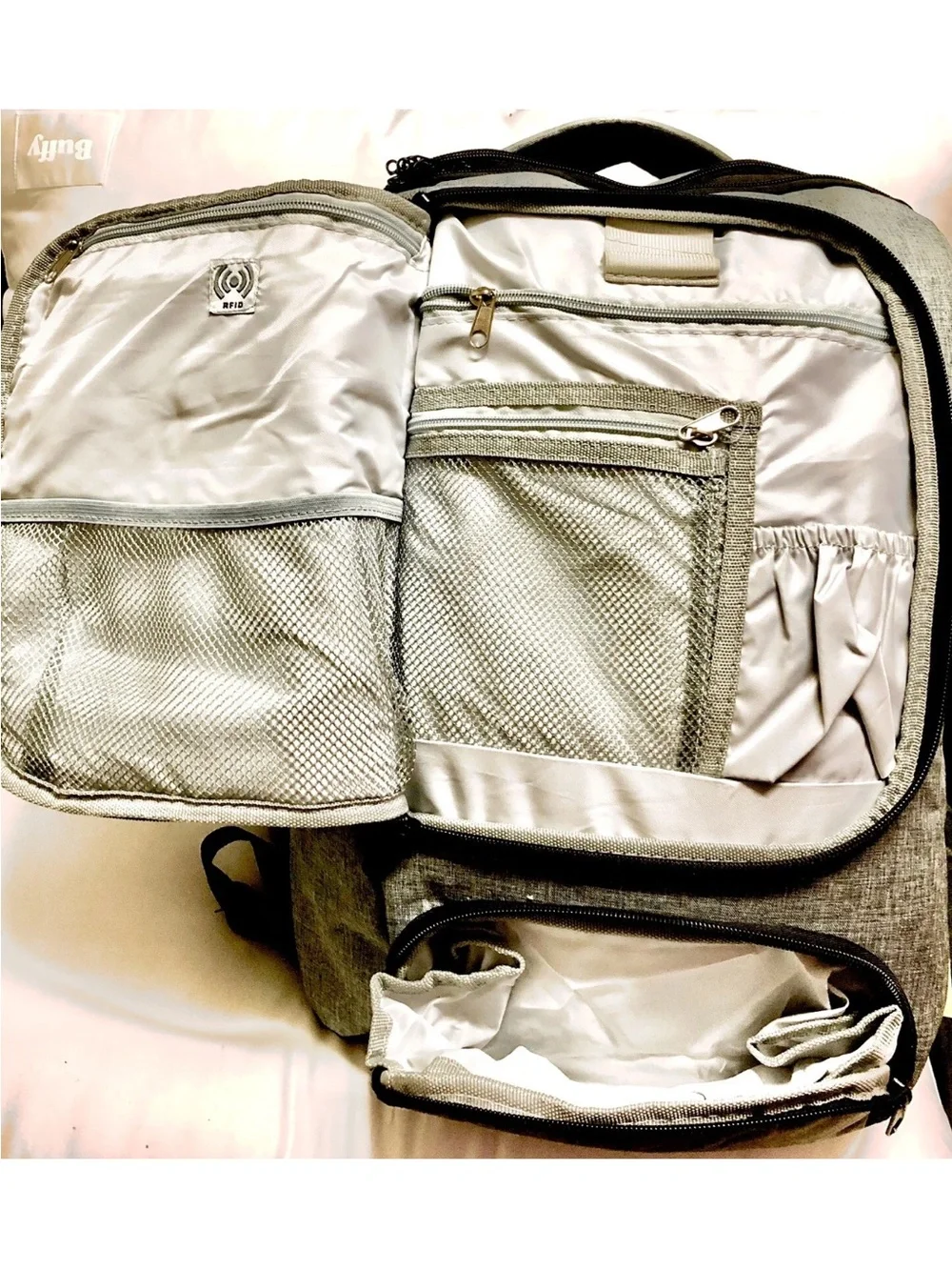 MGM Anti-Thief 19''x13 Laptop Backpack Waterproof USB Travel School Computer Bag